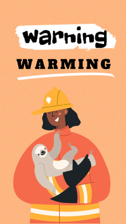 Designvorlage Global Warming Awareness für Instagram Video Story