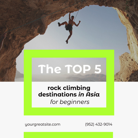 Designvorlage Anzeige für Kletterstellen für Instagram