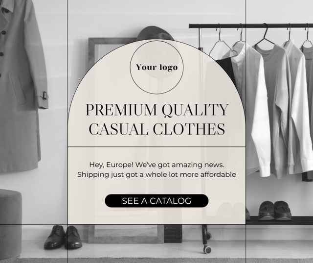 Stylish Casual Clothes Sale Offer Facebook – шаблон для дизайна