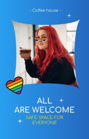 Szablon projektu LGBT Friendly Cafe Invitation IGTV Cover