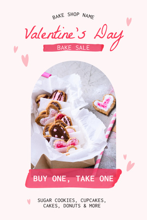 Valentine's Day Confectionery Sale Pinterest Design Template