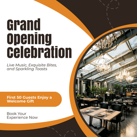 Grand Opening Celebration With Welcome Gifts Instagram Design Template