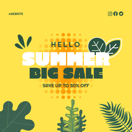 Summer Big Sale Instagram Design Template