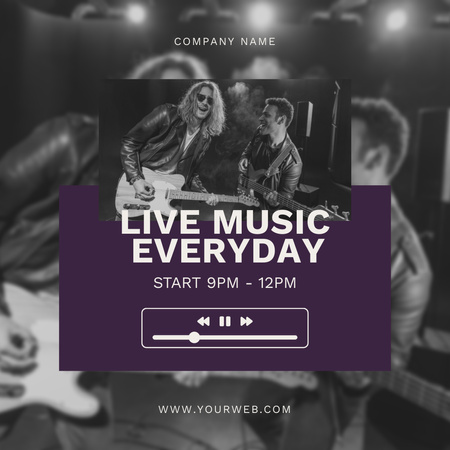 Live Music Blog Promotion Instagram Design Template