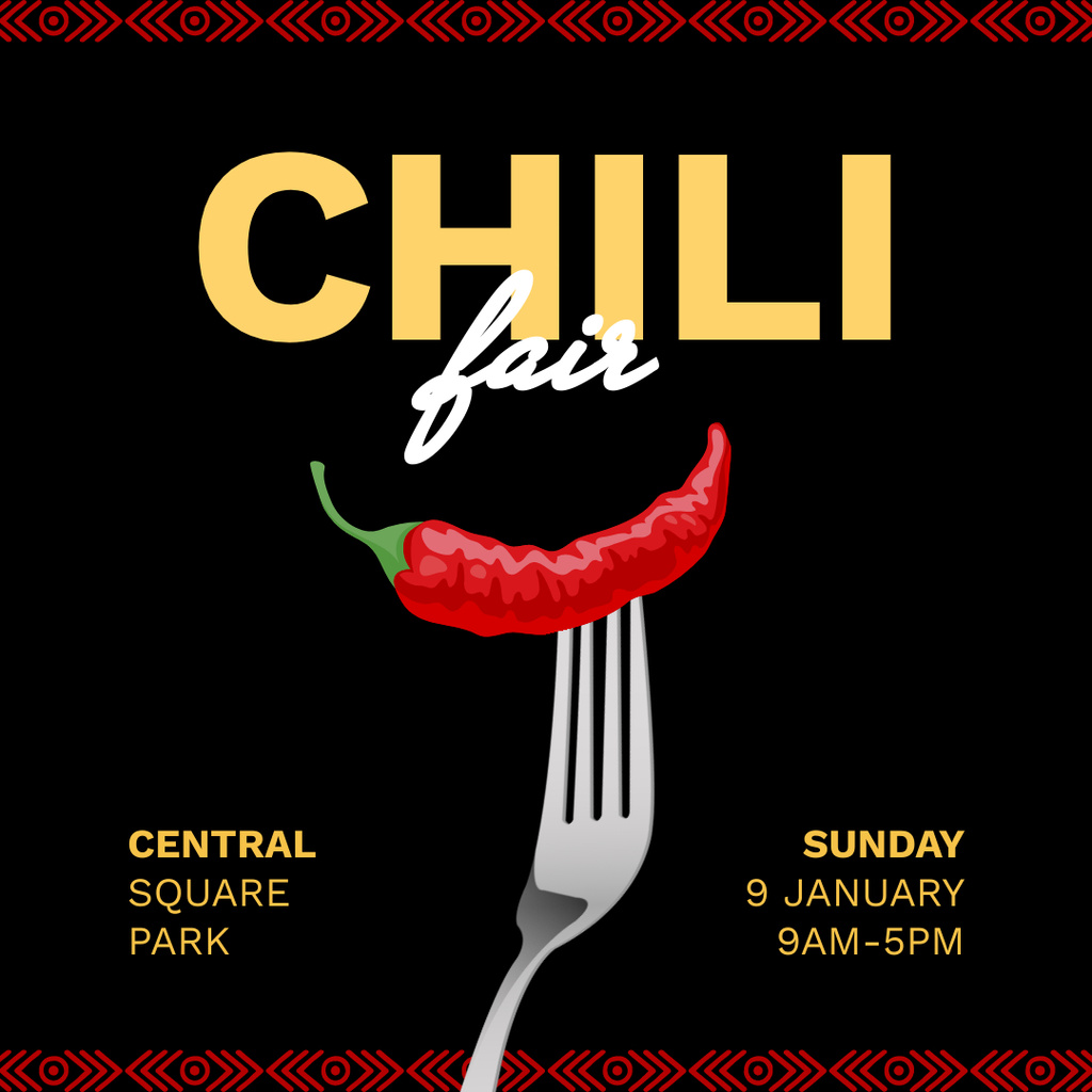 Designvorlage Delicious Chili Thai Food Offer für Instagram
