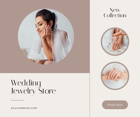 Wedding Jewelry Store Promotion Facebook Design Template