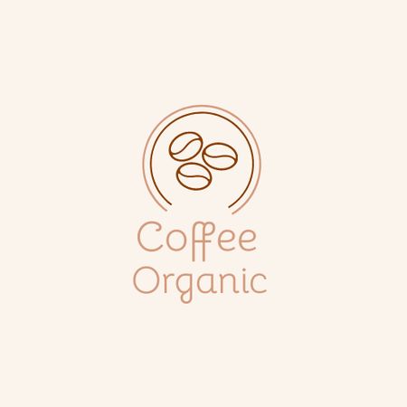 Cafe Ad with Coffee Beans Logo tervezősablon