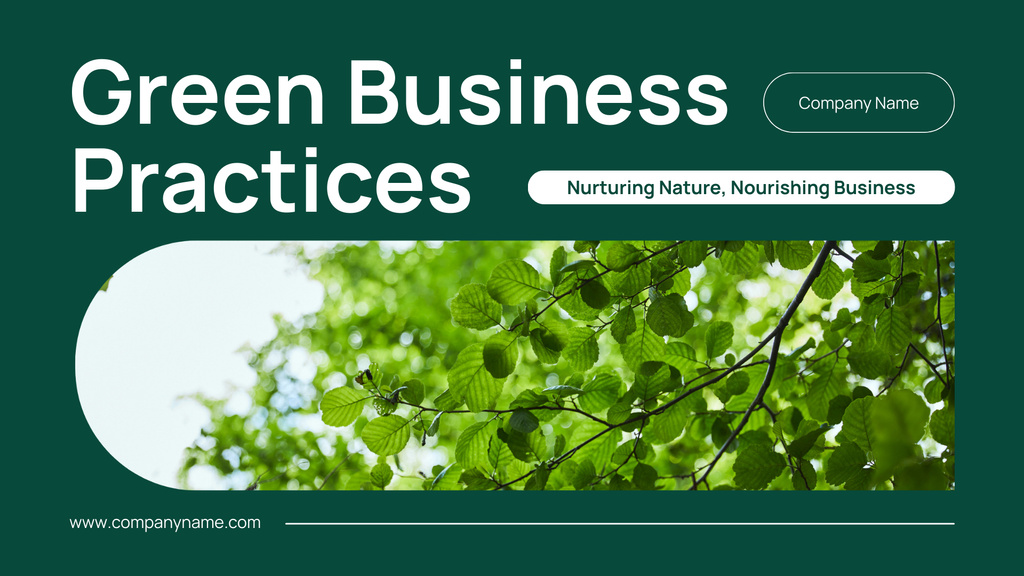 Strategies and Innovations for Eco-Friendly Business Presentation Wideデザインテンプレート