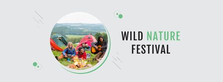 Designvorlage ankündigung des wilden naturfestivals für Facebook cover