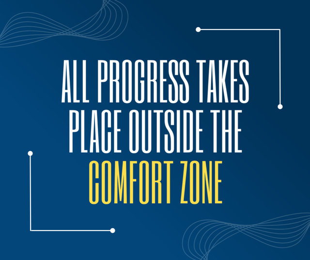 Szablon projektu Inspirational Phrase about Progress Facebook