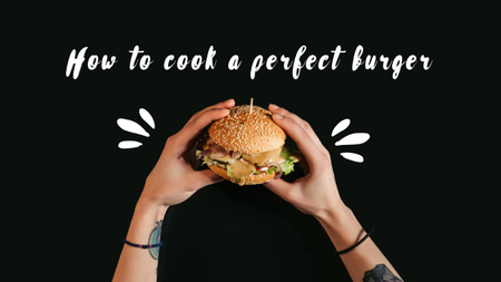 How to Cook a Best Burger Youtube Thumbnail Tasarım Şablonu