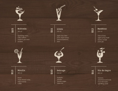 Bar Cocktails Variety List