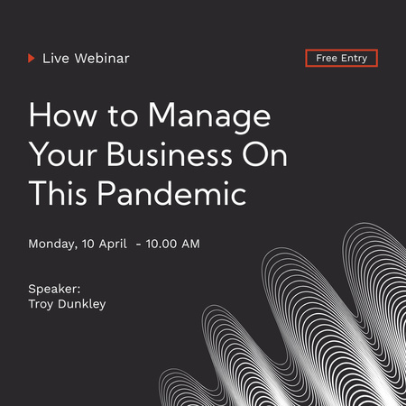 Platilla de diseño Invitation to Webinar on Business Development in Pandemic Instagram