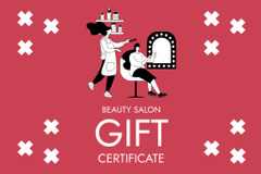 Beauty Salon Gift Voucher Offer With Illustration