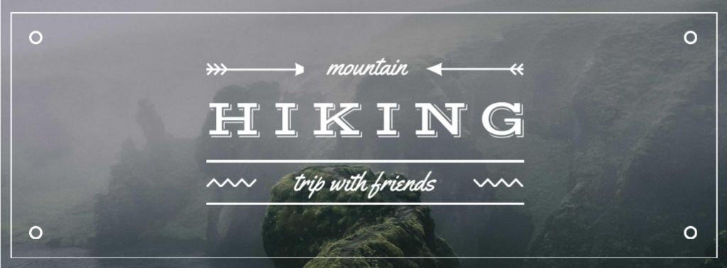 Ontwerpsjabloon van Facebook cover van Hiking Tour Promotion Scenic Norway View