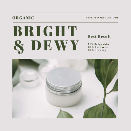 Organic Skin Care Cream Offer Instagram Design Template
