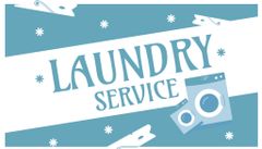 Offer Discounts on Laundry Service with Washing Machine in Blue