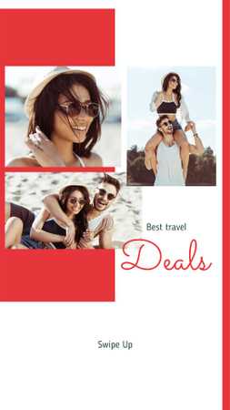 Happy Couple enjoying Vacation Instagram Story Design Template