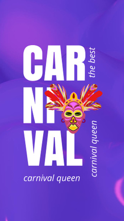 Ontwerpsjabloon van Instagram Story van Brazilian Carnival Celebration Announcement