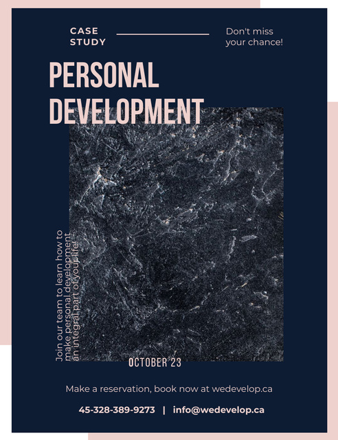 Personal Business Development Lessons Invitation 13.9x10.7cm Design Template