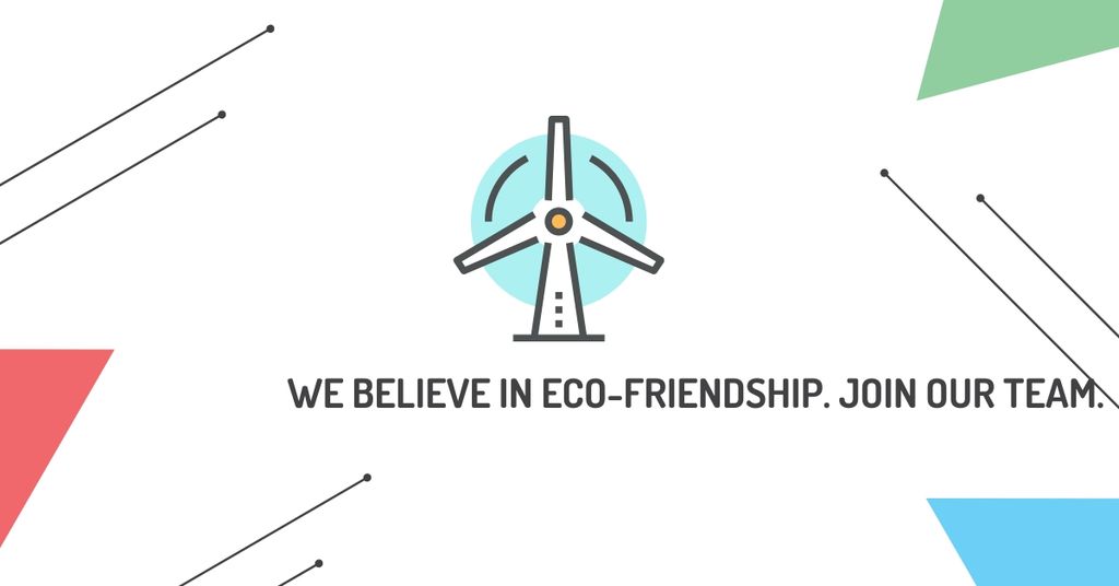 Eco-friendship concept Facebook AD Modelo de Design