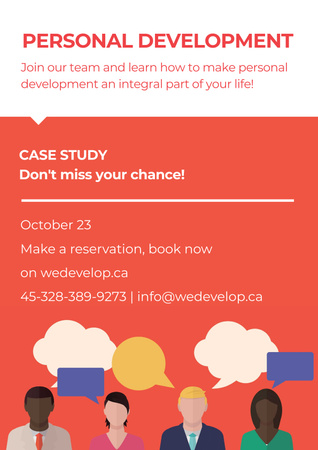 Plantilla de diseño de Personal development in Case study Poster 
