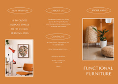 Stylish Home Interior in Orange Tones