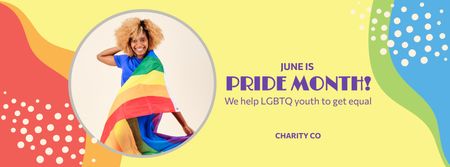 Ontwerpsjabloon van Facebook Video cover van Pride Month Announcement