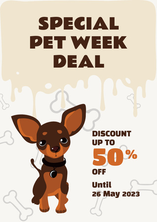 Platilla de diseño Pet Week Deal Poster Poster