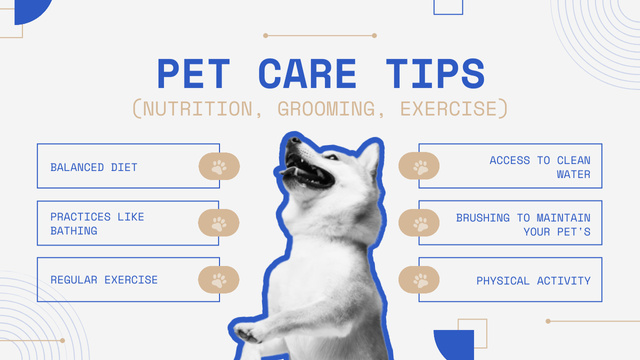 Designvorlage Pet Care Tips List für Mind Map