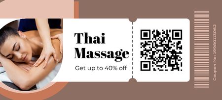 Ontwerpsjabloon van Coupon 3.75x8.25in van Thaise massagekorting