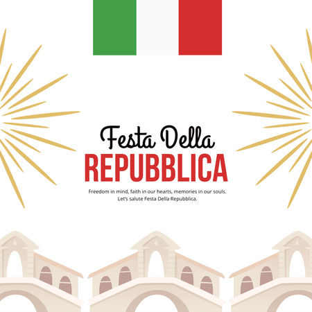 Announcement of Celebration of Festa Della Repubblica Instagram Design Template