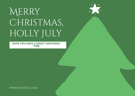 Christmas in July Greeting Card Postcard – шаблон для дизайну