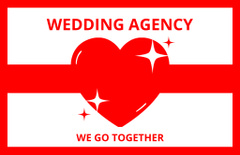Wedding Agency Advertisement with Red Heart