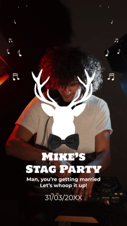 Dj And Stag Party Announcement TikTok Video Design Template