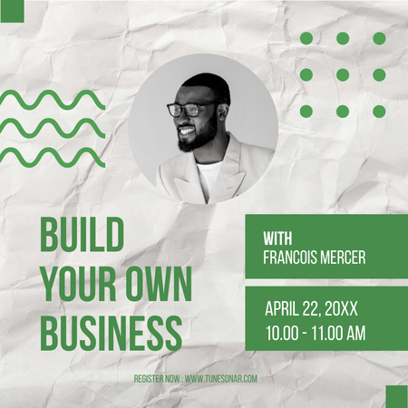 Webinar on Building Your Own Business Announcement Instagram Design Template