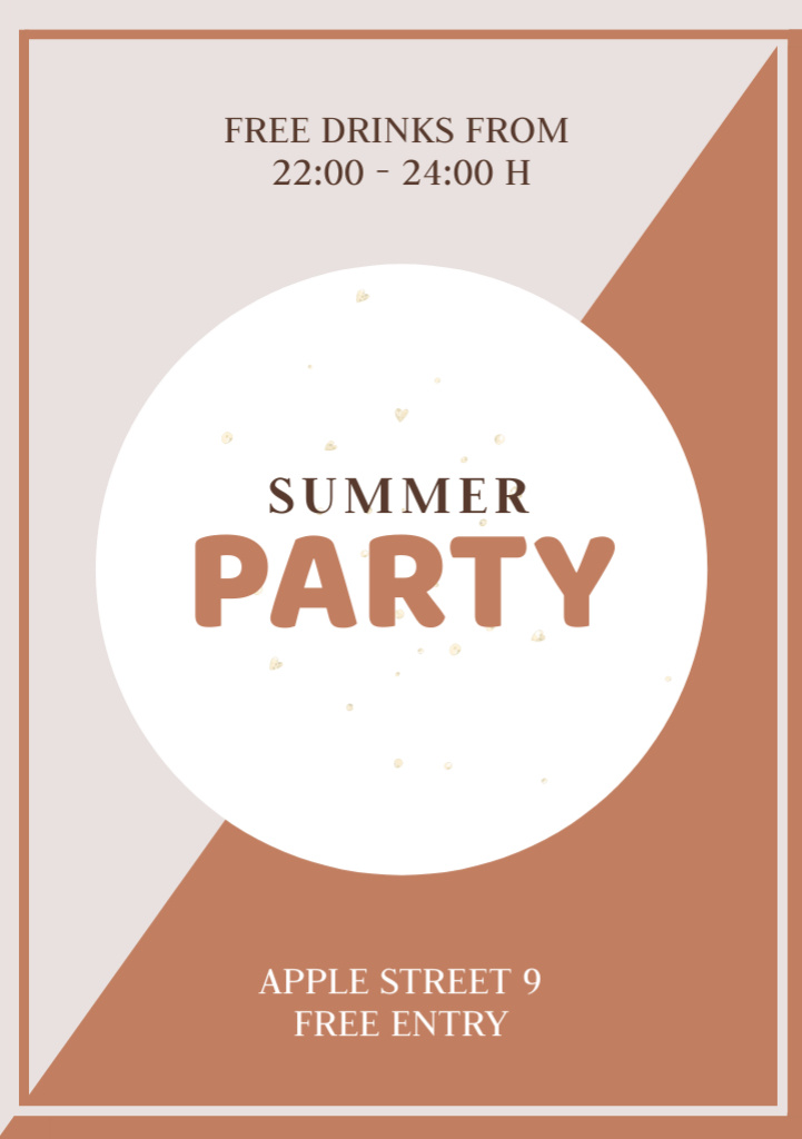 Ontwerpsjabloon van Flyer A5 van Summer Party Invitation