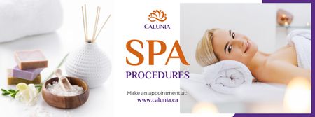 Woman Relaxing at Spa Facebook cover Design Template