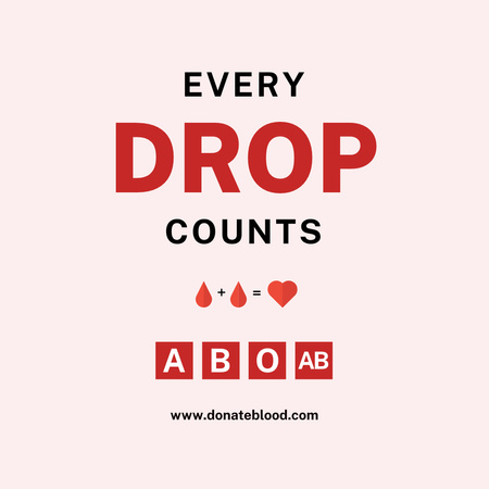 Donation of Any Kind of Blood Instagram Design Template