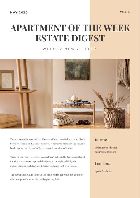 Apartments of the week Review Newsletter Modelo de Design