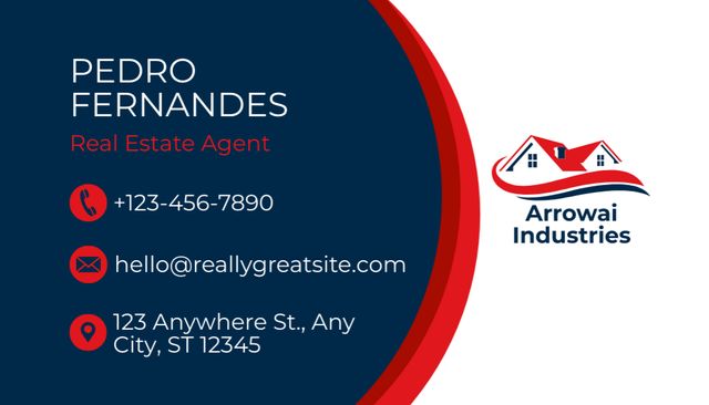 Real Estate Improvement Services Business Card USデザインテンプレート