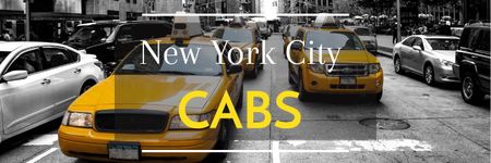Taxi autók New Yorkban Twitter tervezősablon