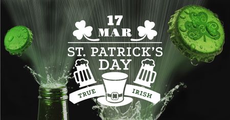 St. Patrick's day greeting Facebook AD Šablona návrhu