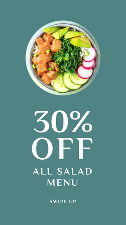 Healthy Italian salad Instagram Storyデザインテンプレート
