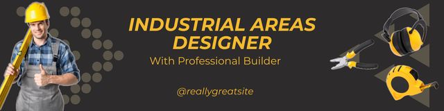 Designvorlage Services of Industrial Areas Designer für LinkedIn Cover