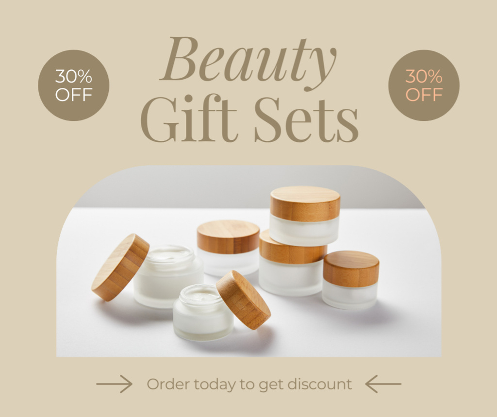 Beauty Gift Sets At Discounted Rates Facebook Design Template