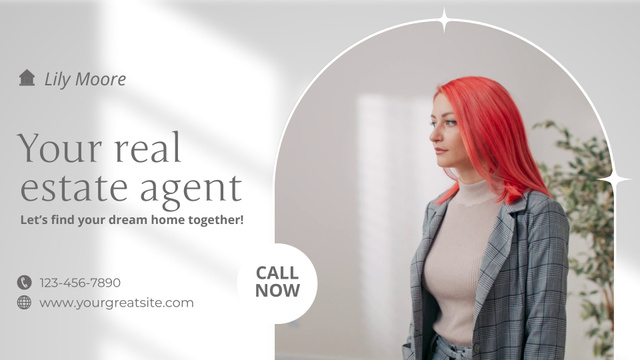 Modèle de visuel Well-qualified Real Estate Agent Service Offer - Full HD video