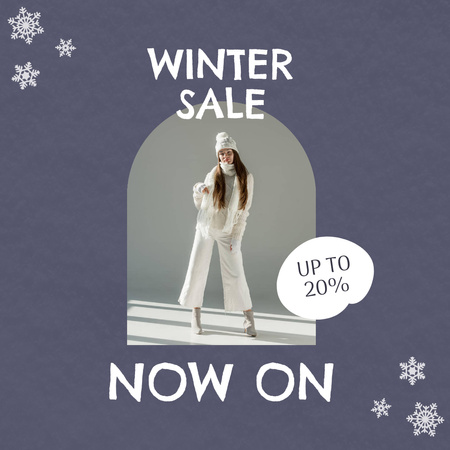Designvorlage Winter Sale Announcement für Instagram