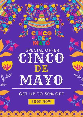 Cinco De Mayo Special Offer Poster A3 – шаблон для дизайну