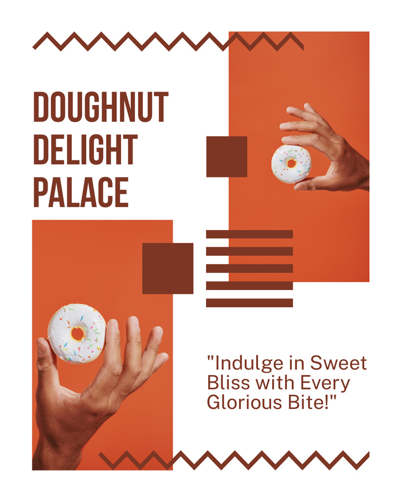 Doughnut Shop of Sweetest Delights Instagram Post Vertical Modelo de Design